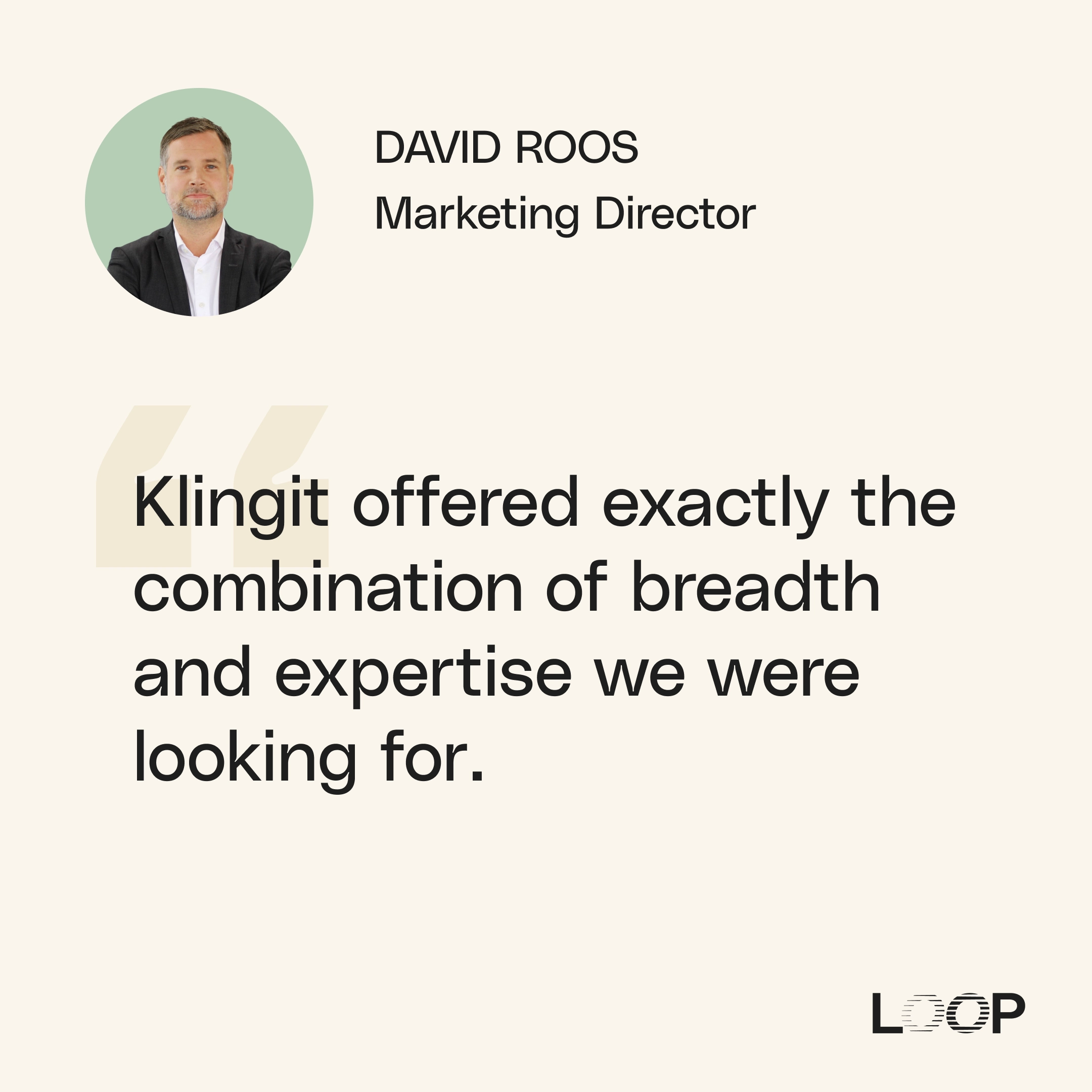 Client testimonial about working with Klingit