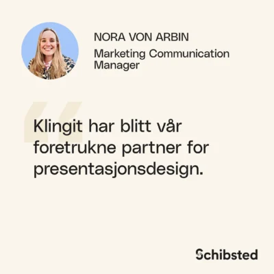 Kundeuttalelse om å jobbe med Klingit
