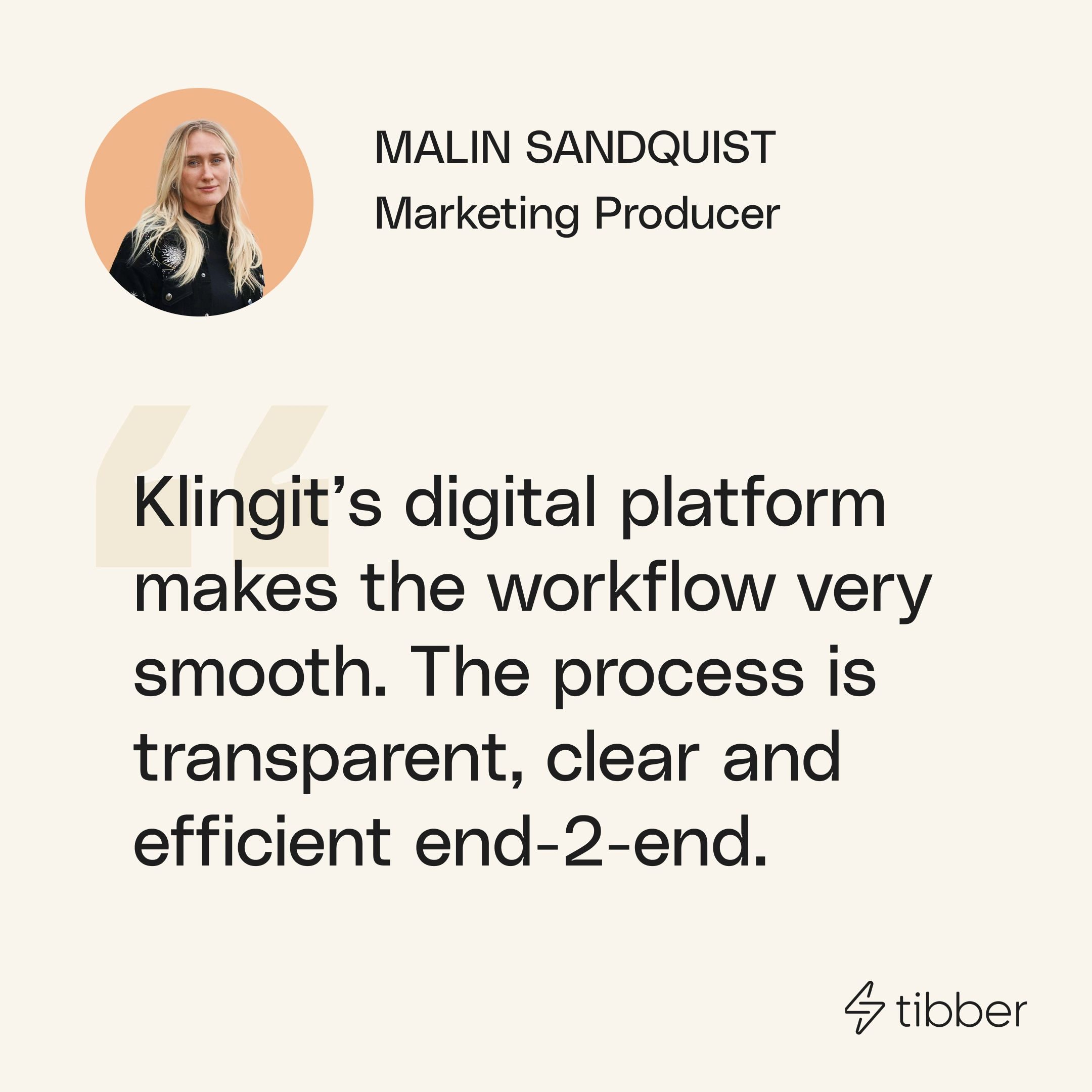 Client testimonial about working with Klingit
